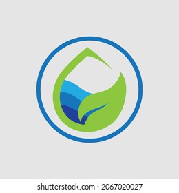 hydroponics logo vector illustration design template on gray background