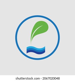 hydroponics logo vector illustration design template on gray background