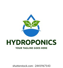 hydroponics logo vector illustration design isolated on white background