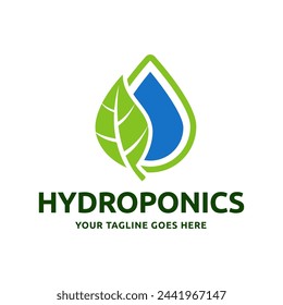 hydroponics logo vector illustration design isolated on white background