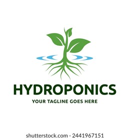 hydroponics logo vector illustration design isolated on white background