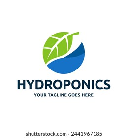 hydroponics logo vector illustration design isolated on white background