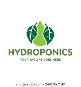 hydroponics logo vector illustration design isolated on white background