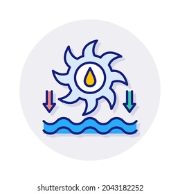 Hydropower Dam icon in vector. Logotype