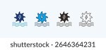 Hydropower Energy Icon Set Multiple Style Collection