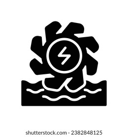 hydropower glyph icon. vector icon for your website, mobile, presentation, and logo design.