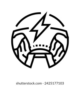 hidropower línea de energía hidroeléctrica icono vector. hidropower señal de energía hidroeléctrica. símbolo de contorno aislado ilustración negra