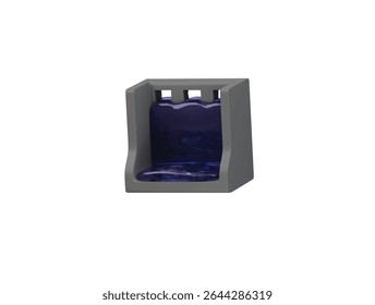 Icono de hidroenergía Ilustración 3D Render