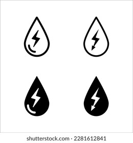 Hydropower Icon Logo Design Vector Template Pixel Perfect Sign And Symbol Illustration, on white background, eps 10.