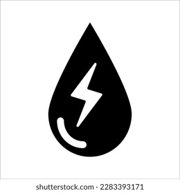 Hydropower Icon Logo Design Vector Template Pixel Perfect Sign And Symbol Illustration, on white background, eps 10.
