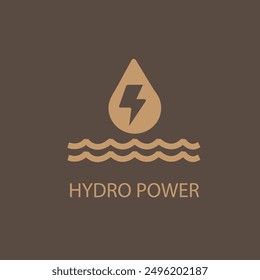 Hydropower Icon Logo Design Vector Template Pixel Perfect Sign And Symbol Illustration