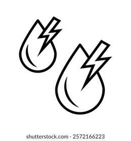 Hydropower Icon Logo Design Vector Template Pixel Perfect Sign And Symbol Illustration, on white background, eps 10.