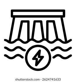 Ícone de energia hidrelétrica no vetor de fundo branco
Ícone de eco de vetor