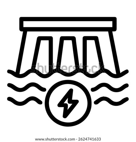 Hydropower icon on white background vector
Vector eco icon