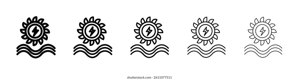 hydropower icon Symbol mark in Outline style