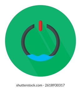 Hydropower icon vector design illustration, nature power energy symbol, renewable energy icon vector design illustration. 