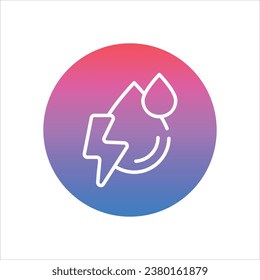 Hydropower icon vector stock illustration