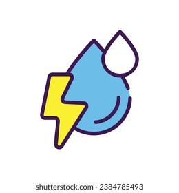 Hydropower icon vector stock illustration