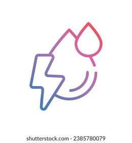 Hydropower icon vector stock illustration