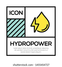 HYDROPOWER AND ILLUSTRATION ICON CONCEPT