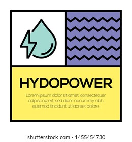 HYDROPOWER AND ILLUSTRATION ICON CONCEPT