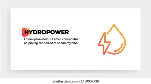 HYDROPOWER AND ILLUSTRATION ICON CONCEPT