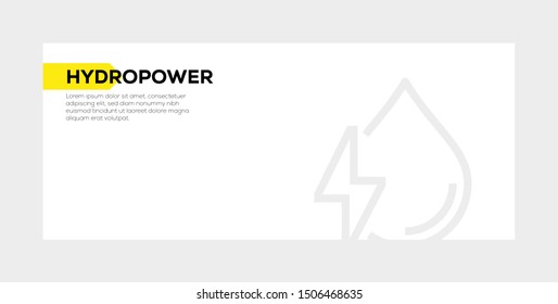 HYDROPOWER AND ILLUSTRATION ICON CONCEPT