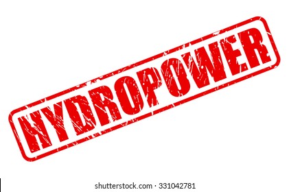 HYDROPOWER red stamp text on white