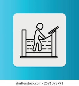 Hydrotherapy icon. Editable stroke. Vector illustration