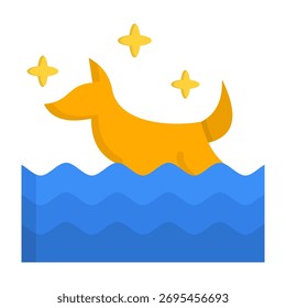 Icono de hidroterapia Ilustración vectorial de estilo plano