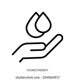 hydrotherapy icon. Line Art Style Design Isolated On White Background