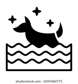 Icono de hidroterapia Ilustración vectorial de estilo mixto