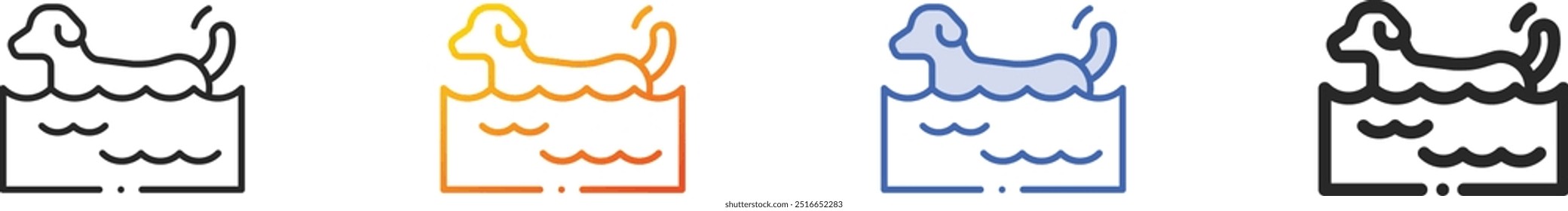 hydrotherapy icon.Thin Linear, Gradient, Blue Stroke and bold Style Design Isolated On White Background