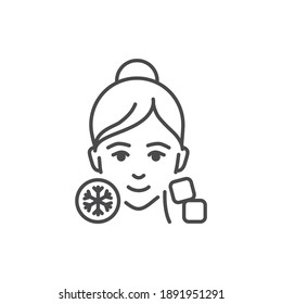 Hydroxytherapy face color line icon. Skin care. SPA, Cosmetic procedures. Pictogram for web page, mobile app, promo. UI UX GUI design element. Editable stroke.