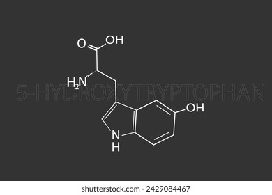 Hydroxytryptophan molecular skeletal chemical formula