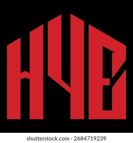 HYE diseño de la letra. Diseño de logotipo de tecnología de letras HYE. HYE Diseño de logotipo de monograma para un emprendedor y negocio.