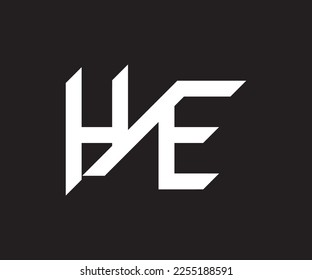 Plantilla de logotipo vectorial de sonrisa HYE. Logo de HYE, carta de diseño moderna. Plantilla de logotipo vectorial de sonrisa HYE.