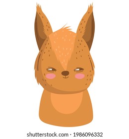 hyena animal cartoon flat isolated