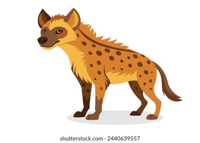 
Hyena Animal flat isolated vector illustration