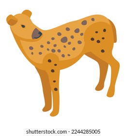 Hyena animal icon isometric vector. Wild baby. Dog nature