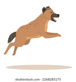 Hyena attack icon cartoon vector. Wild animal. Nature predator
