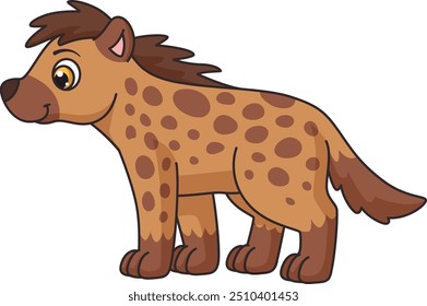 Personagem de desenho animado de bebê animal da Hyena. Predador africano