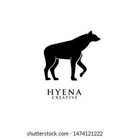 hyena black logo icon design vector illustration