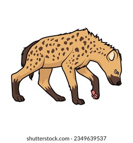 Hyena cartoon animal vector illustration 2