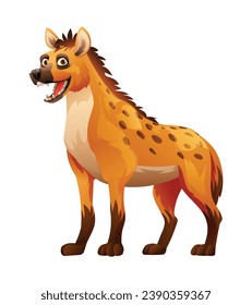 Hyena cartoon illustration isolated on white background