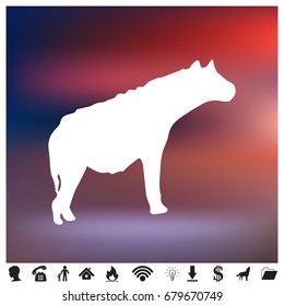 Hyena cartoon standing icon