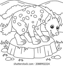 Hyena Coloring Page for Kids