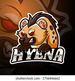 Hyena esport logo mascot design