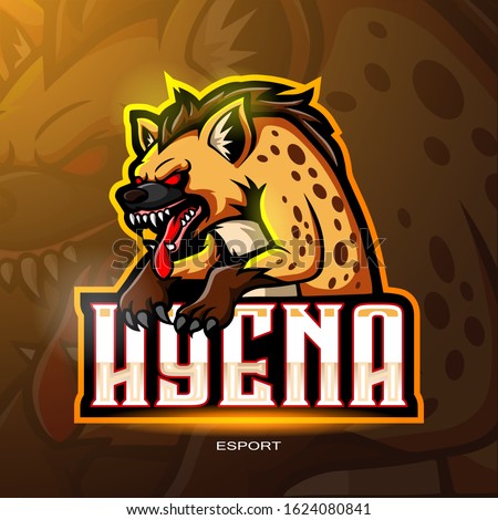 Hyena esport logo mascot design