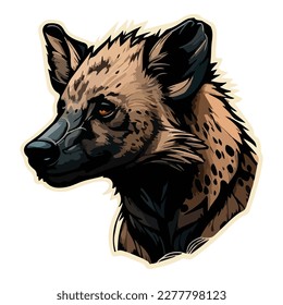 Hyena Flat Icon Isolated On White Background